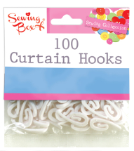 Sewing Box 100pc Curtain Hooks